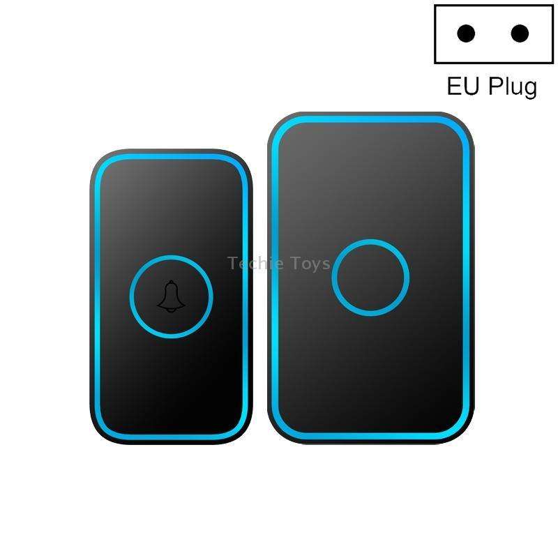 CACAZI A78 Long-Distance Wireless Doorbell Intelligent Remote Control Electronic Doorbell, Style:EU