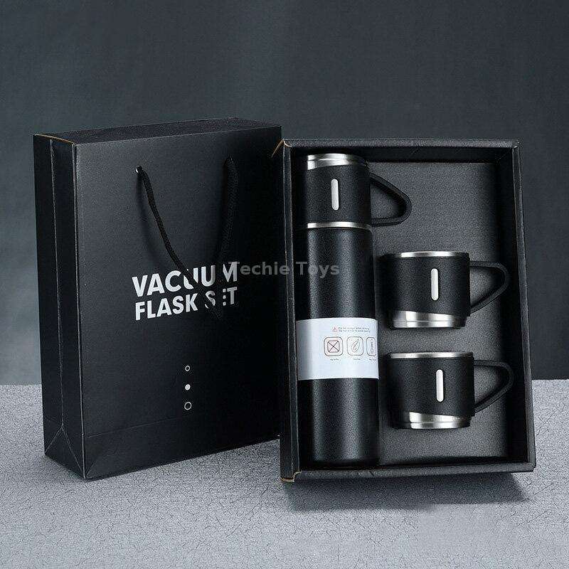 500ml 304 Stainless Steel Thermos Cup Portable Business Tea Cup,Spec: Gift Box Set(Green)