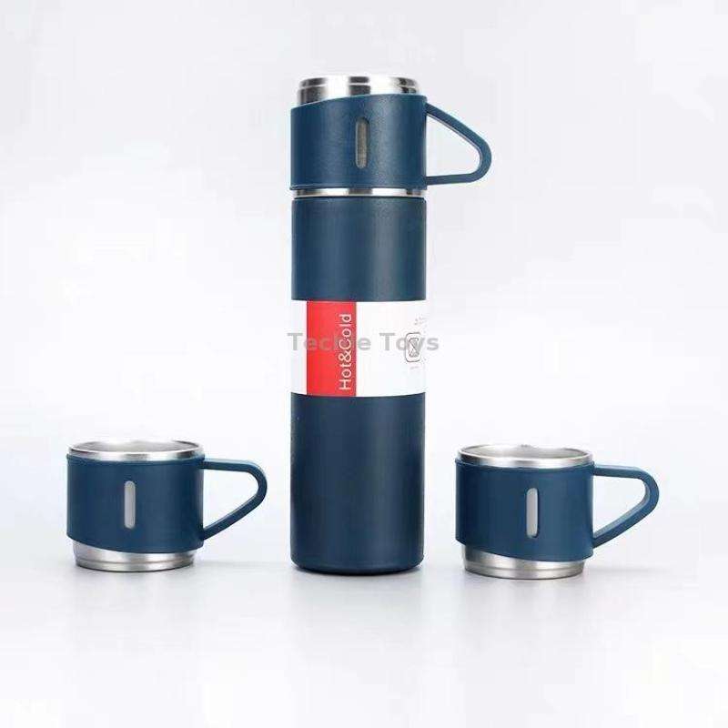 500ml 304 Stainless Steel Thermos Cup Portable Business Tea Cup,Spec: Gift Box Set(Green)