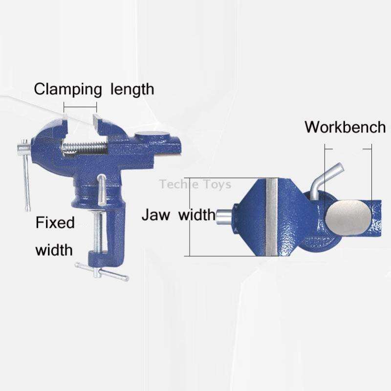 360-Degree Rotating Small Vise Table Flat Universal Table Clamp, Random Color Delivery, Size:60mm