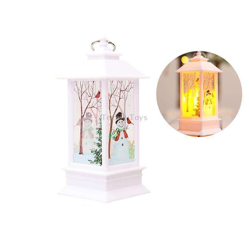Christmas Flame Lantern Christmas Decoration LED Luminous Ornament Candlestick Lamp, Size: Large 77
