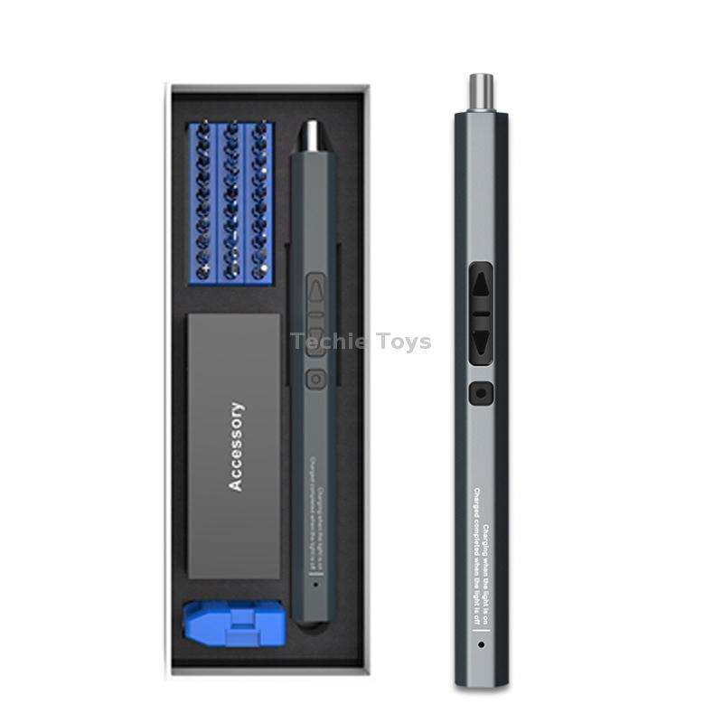 36 In 1 Rechargeable Mini Electric Screwdriver Set With 3LED Lighting(Blue)