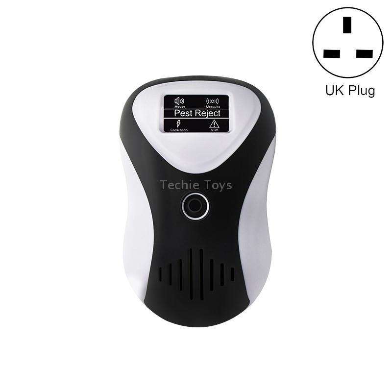 Ultrasonic Multifunctional Mouse Repeller Energy-Saving Silent Insect Repeller, Plug Type:UK Plug(Bl