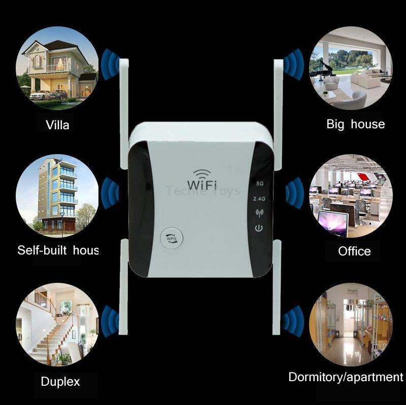 KP1200 1200Mbps Dual Band 5G WIFI Amplifier Wireless Signal Repeater, Specification:UK Plug(White)