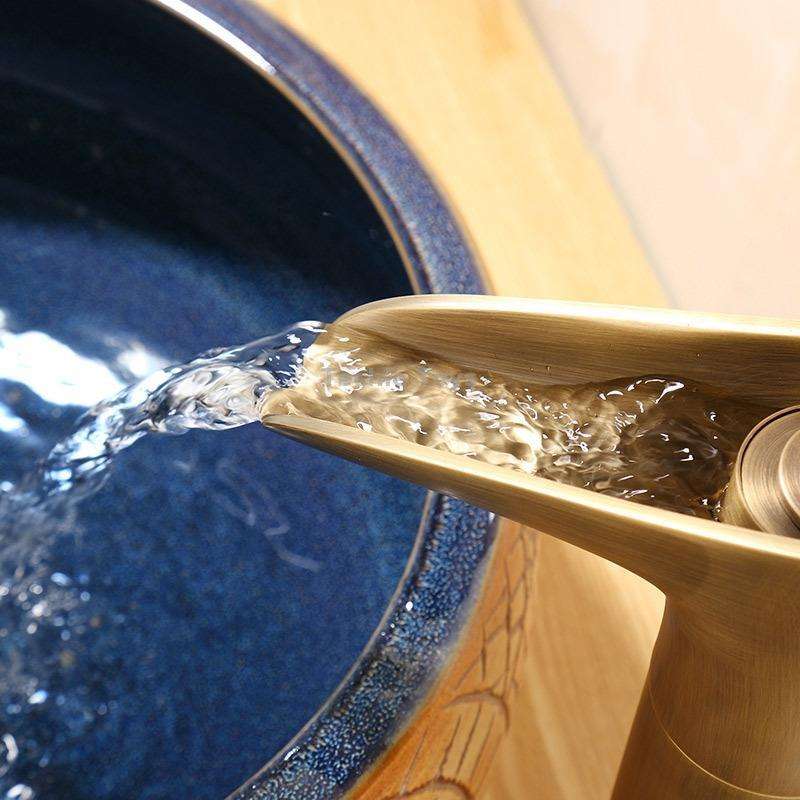 Bathroom Faucet Washbasin Waterfall Hot & Cold Faucet, Specification:84535 High Type