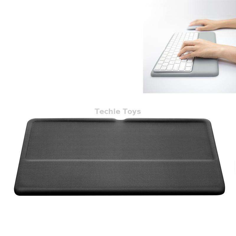 Wireless Keyboard Support Memory Foam Silicone Wrist Pad Base for Apple Magic Keyboard 2, Size:L(Bla