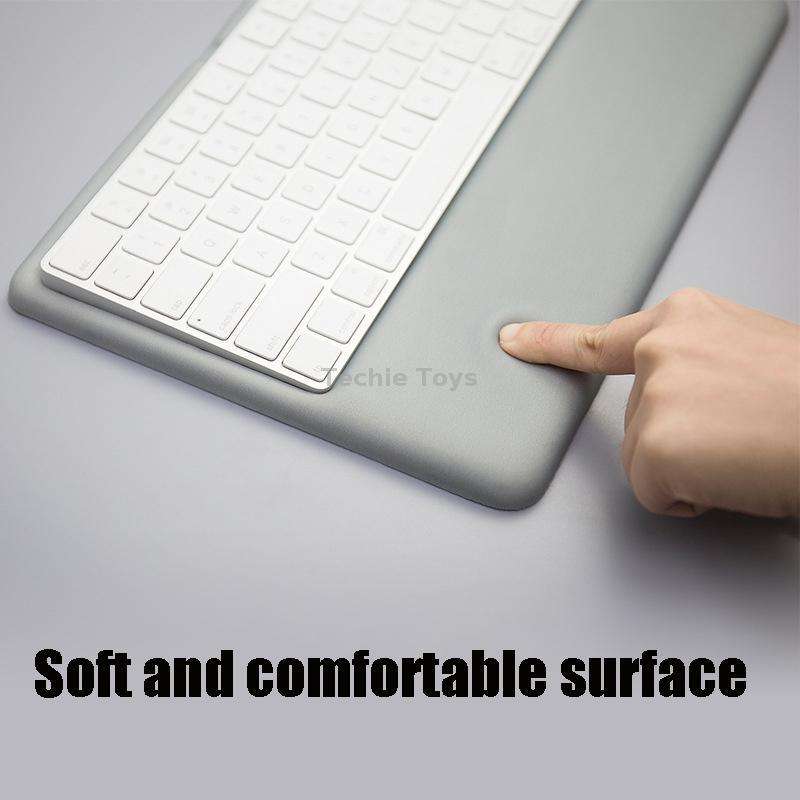 Wireless Keyboard Support Memory Foam Silicone Wrist Pad Base for Apple Magic Keyboard 2, Size:L(Bla