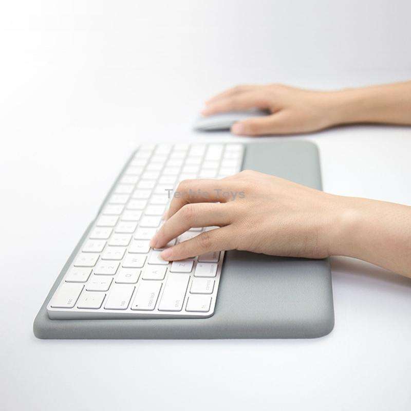 Wireless Keyboard Support Memory Foam Silicone Wrist Pad Base for Apple Magic Keyboard 2, Size:L(Bla