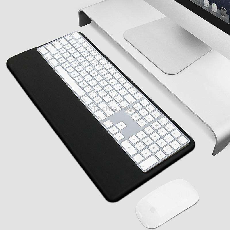 Wireless Keyboard Support Memory Foam Silicone Wrist Pad Base for Apple Magic Keyboard 2, Size:L(Bla