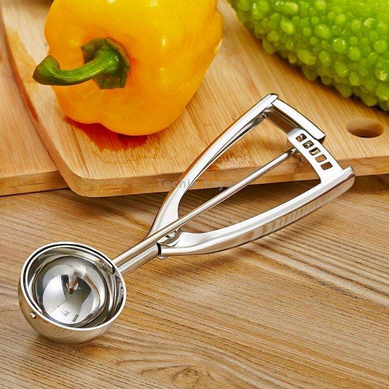 Stainless Steel Ice Cream Spoon Scooper Fruit Scoop, Specification: 39mm