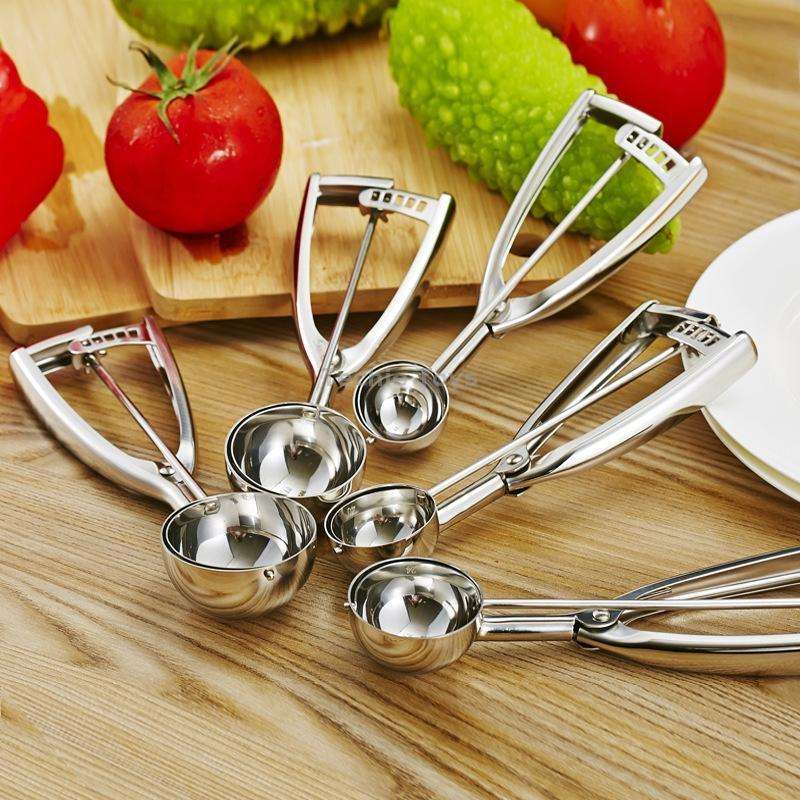 Stainless Steel Ice Cream Spoon Scooper Fruit Scoop, Specification: 39mm