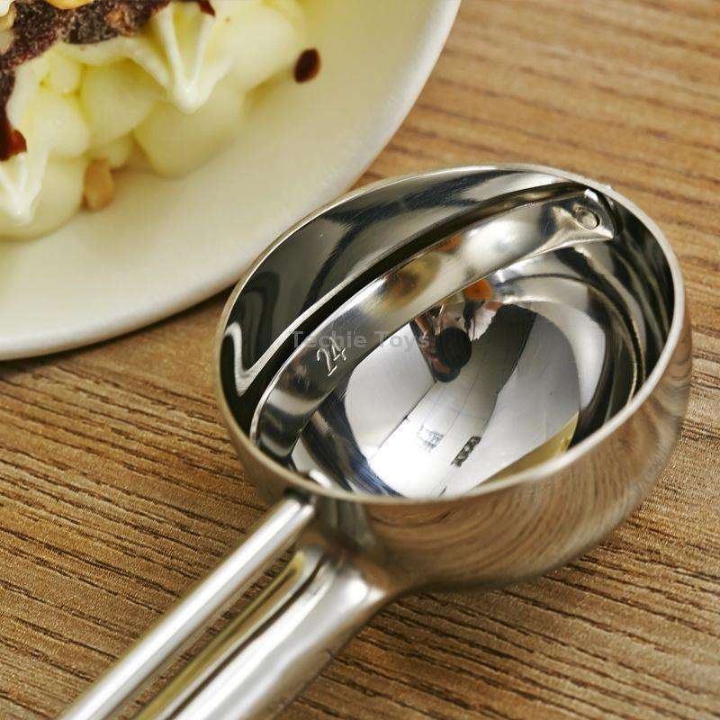 Stainless Steel Ice Cream Spoon Scooper Fruit Scoop, Specification: 39mm
