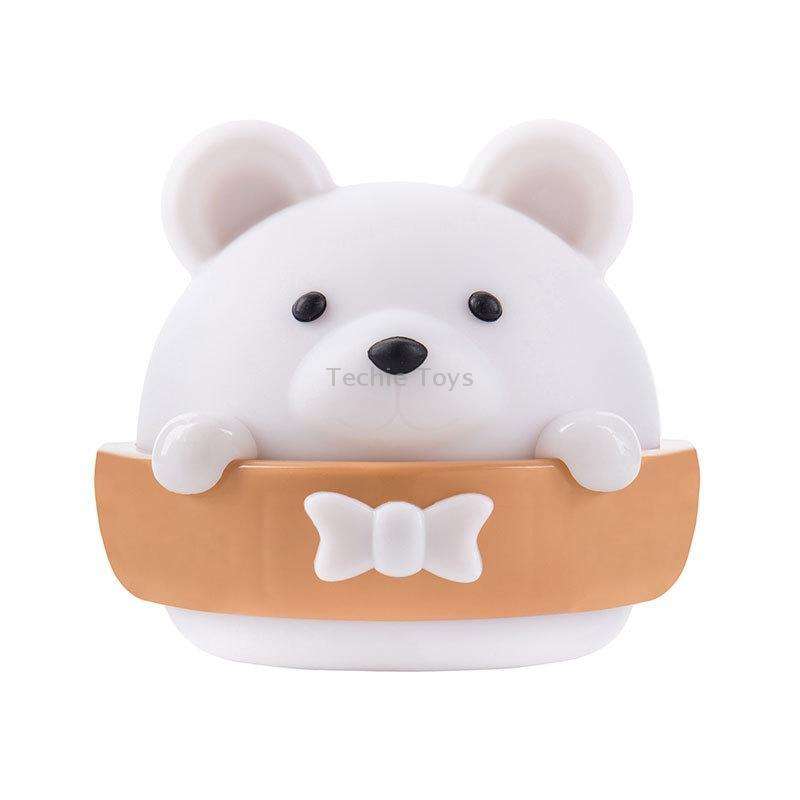 Bear Remote Control Night Light Bedside Eye Protection Wall Lamp with 3 Light Modes, Style:Rechargea