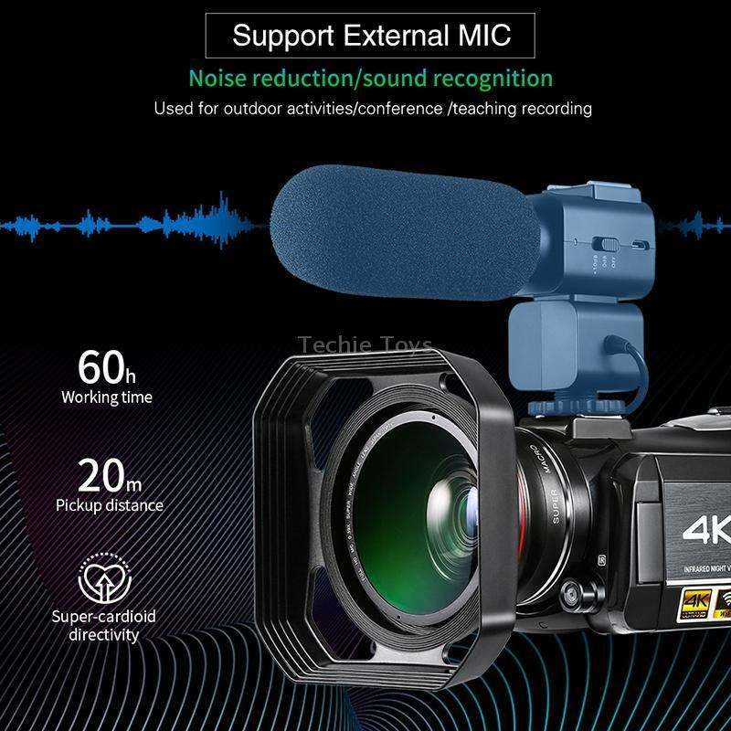 ORDRO AC3 3.1 inch IPS Screen 4K Full HD 13MP Night Vision WiFi Live Camcorder DV Digital Camera, St