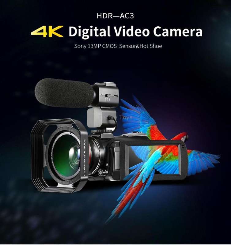 ORDRO AC3 3.1 inch IPS Screen 4K Full HD 13MP Night Vision WiFi Live Camcorder DV Digital Camera, St