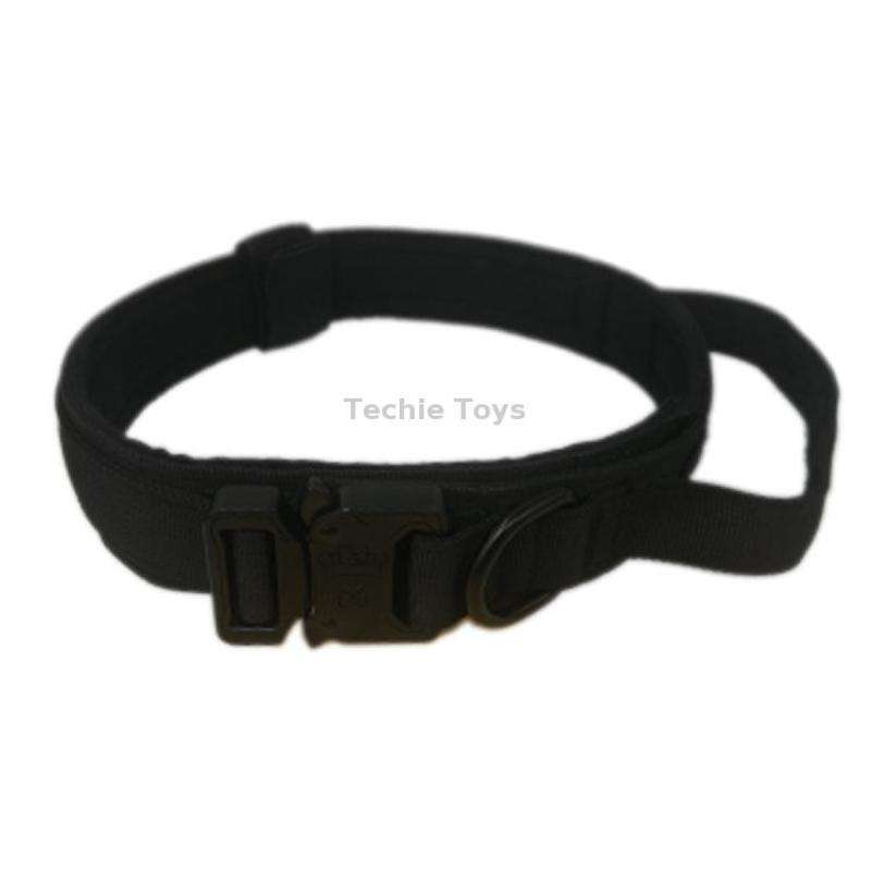 Nylon Thickened Large And Medium-Sized Dog Traction Collar Pet Collar, Size:XL(Black)