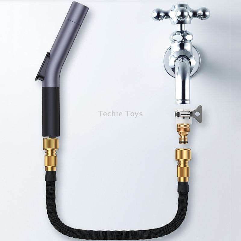 High Pressure Car Wash Water Gun Car Home Dual-Use Tap Water Brushing Car Washing Booster Nozzle Tel