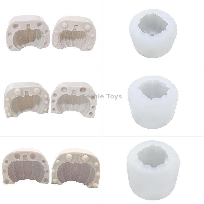 Halloween Three-Dimensional Pumpkin Cake DIY Scented Candle Silicone Mold, Specification: SW-46