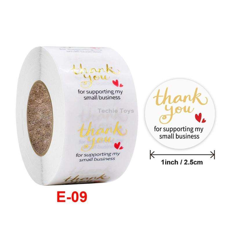 3 PCS Transparent Gilding Thank You Baking Sticker Envelope Sealing Sticker Gift Decoration Label, S