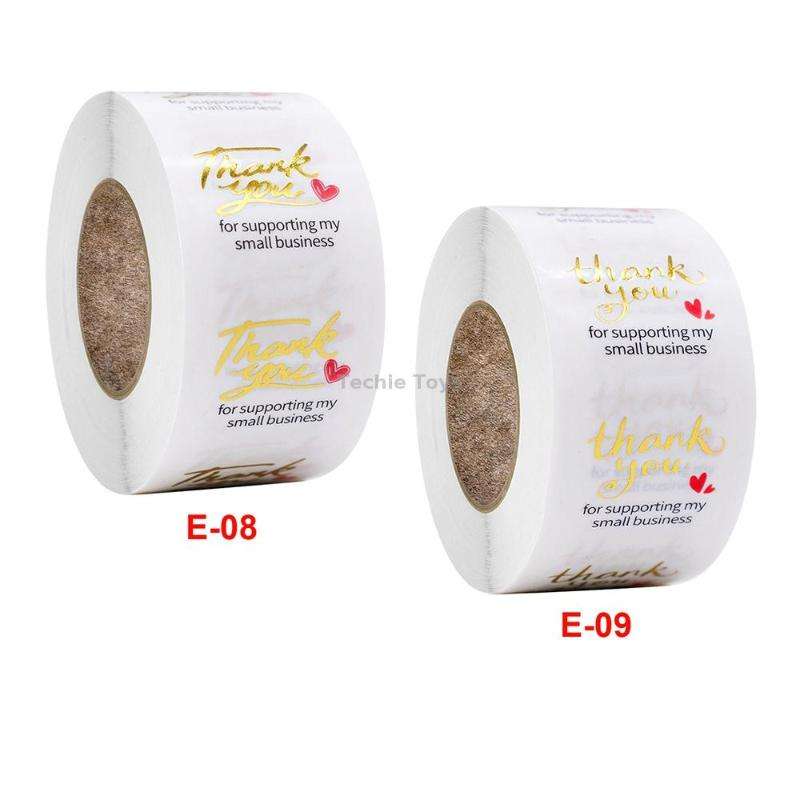 3 PCS Transparent Gilding Thank You Baking Sticker Envelope Sealing Sticker Gift Decoration Label, S