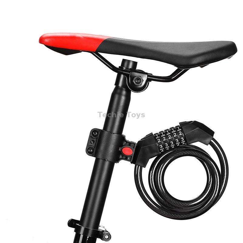 Bicycle Anti-Theft Code Lock Five-Digit Bicycle Lock Portable Bold And Long Steel Cable With Bracket