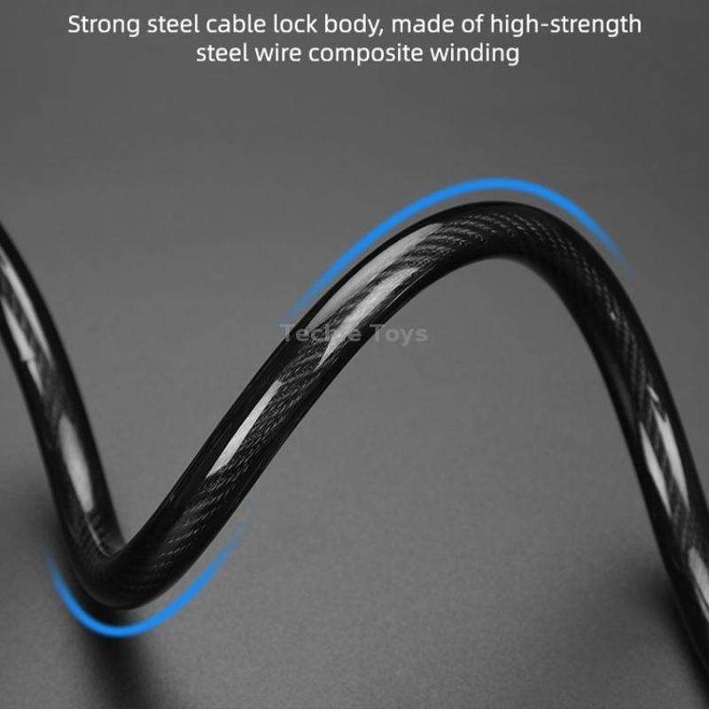 Bicycle Anti-Theft Code Lock Five-Digit Bicycle Lock Portable Bold And Long Steel Cable With Bracket