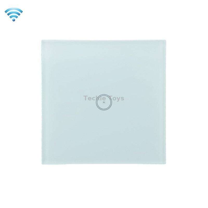 Wifi Wall Touch Panel Switch Voice Control Mobile Phone Remote Control, Model: White 1 Gang (Single