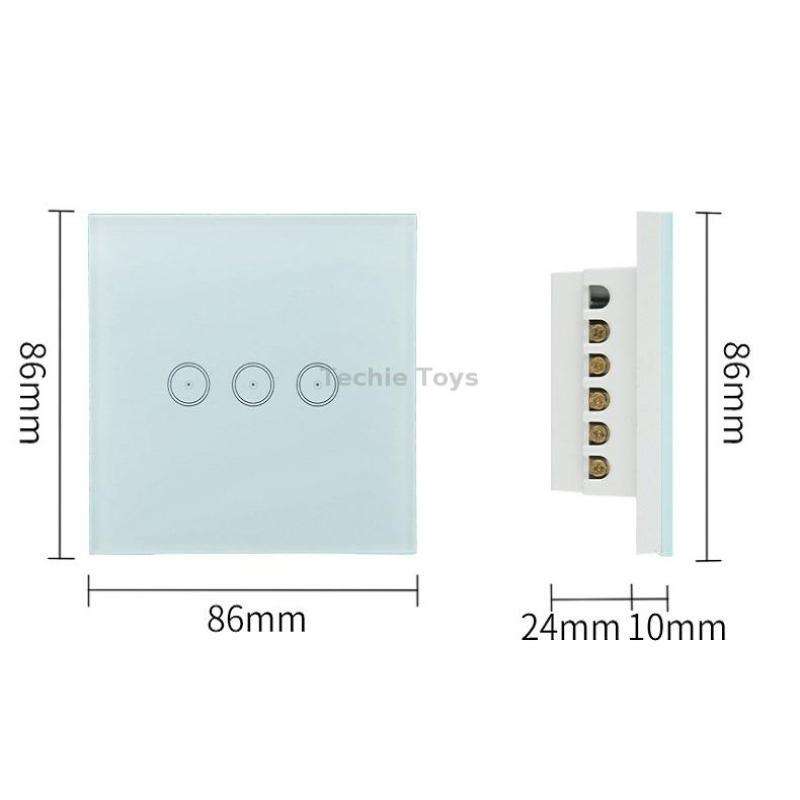 Wifi Wall Touch Panel Switch Voice Control Mobile Phone Remote Control, Model: White 1 Gang (Single