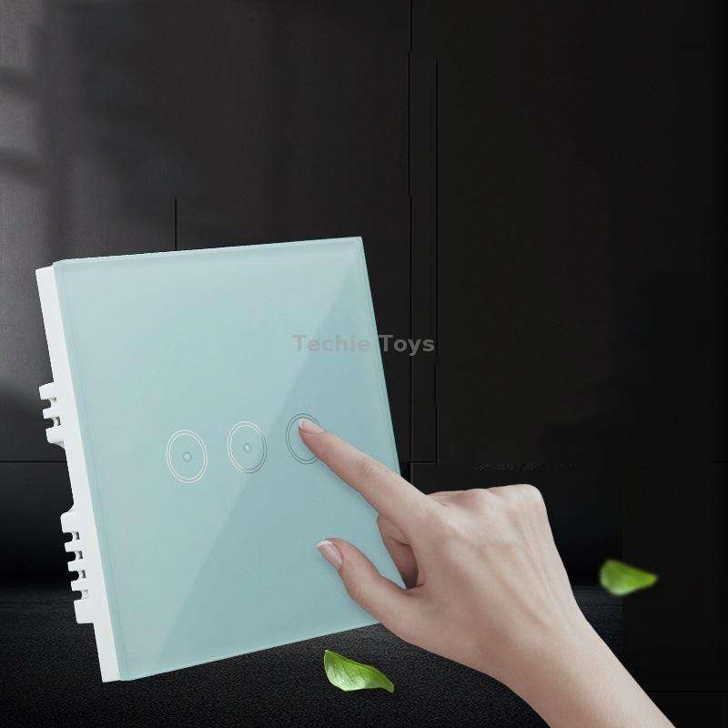Wifi Wall Touch Panel Switch Voice Control Mobile Phone Remote Control, Model: White 1 Gang (Single