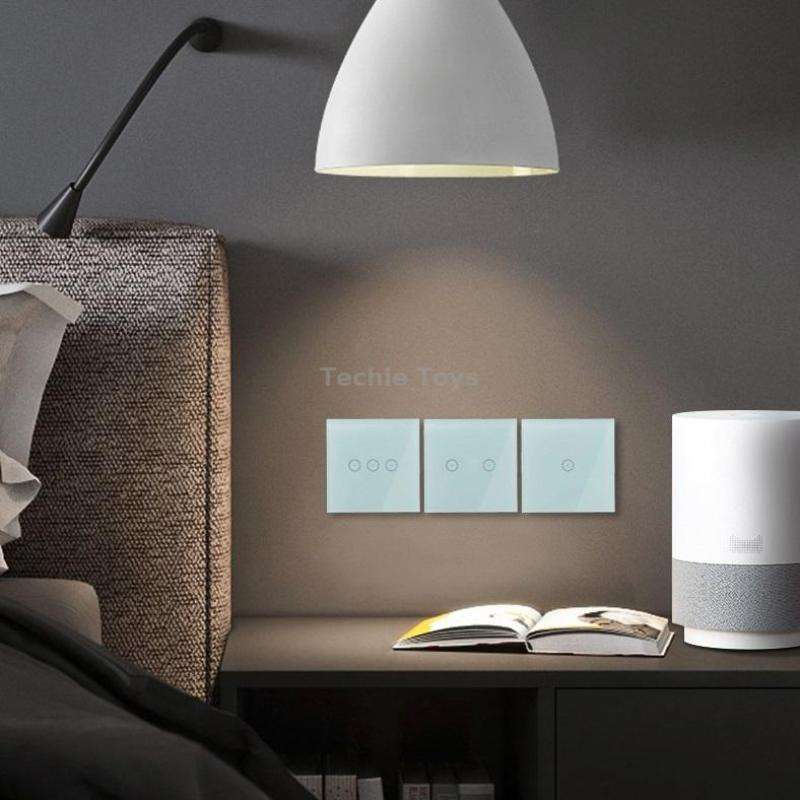 Wifi Wall Touch Panel Switch Voice Control Mobile Phone Remote Control, Model: White 1 Gang (Single