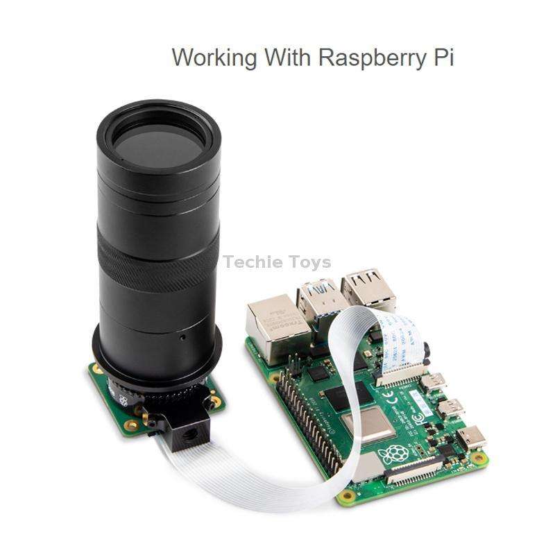 Waveshare 100X Industrial Microscope Lens, C/CS-Mount, for Raspberry Pi HQ Camera(24229)
