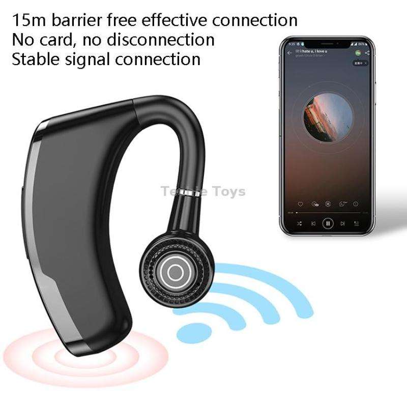 V10P Wireless Bluetooth V5.0 Sport Headphone without Charging Box Support Voice Reception(Black)