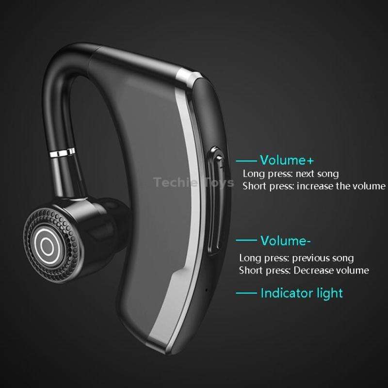 V10P Wireless Bluetooth V5.0 Sport Headphone without Charging Box Support Voice Reception(Black)