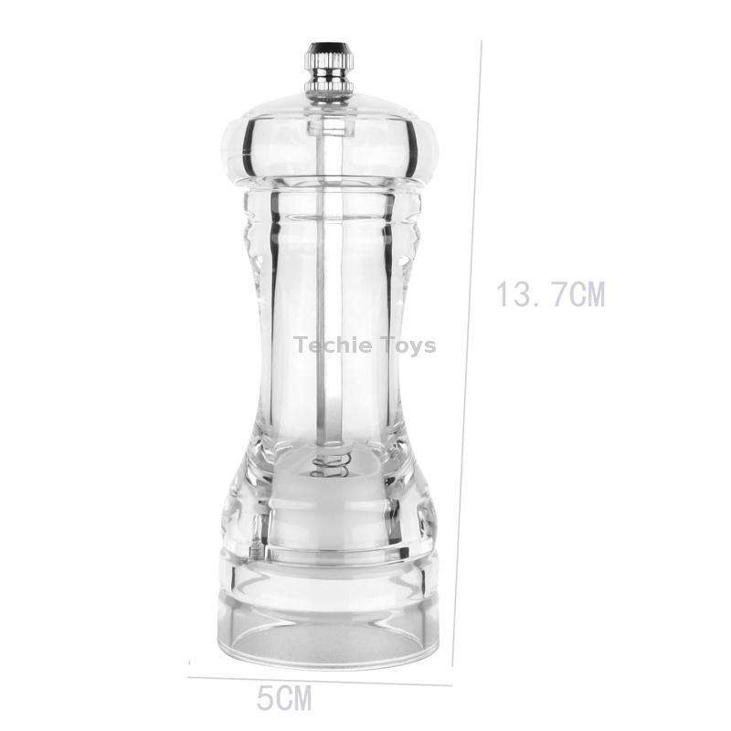 Acrylic Transparent Pepper Grinder Manual Pepper Grinder Ceramic Core Multi-Purpose Seasoning Bottle