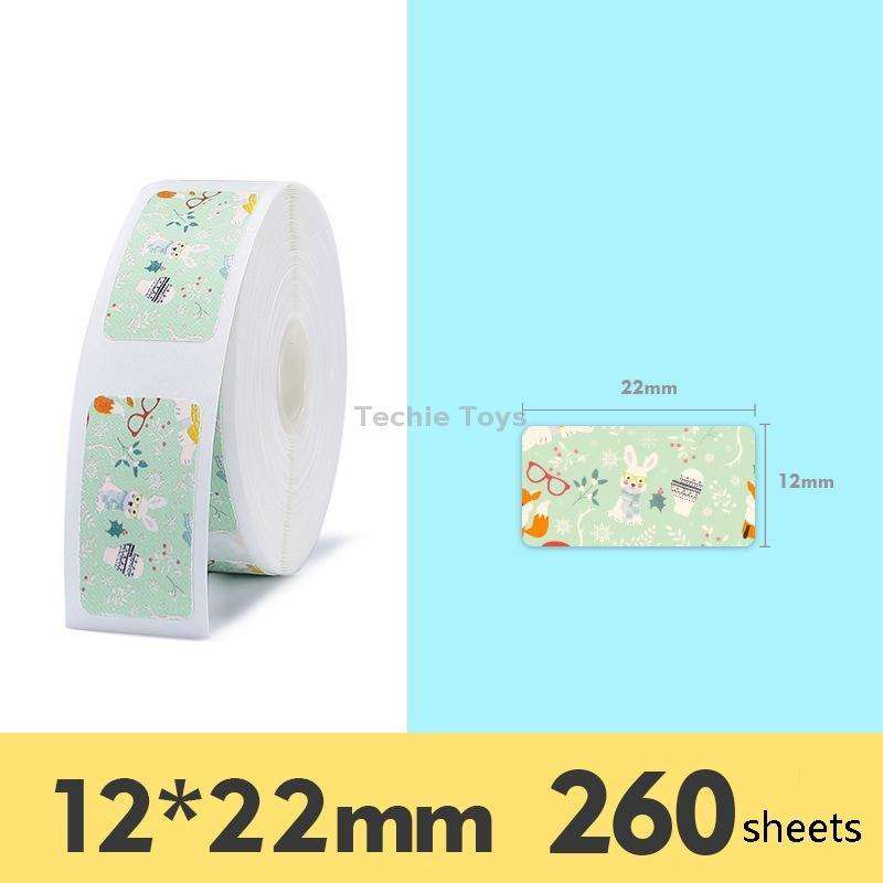 Thermal Label Paper Commodity Price Label Household Label Sticker for NIIMBOT D11(Cute Rabbit)