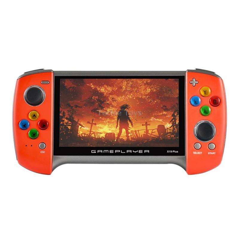 X19 Plus 5.1 inch Screen Handheld Game Console 8G Memory Support TF Card Expansion & AV Output(Red)