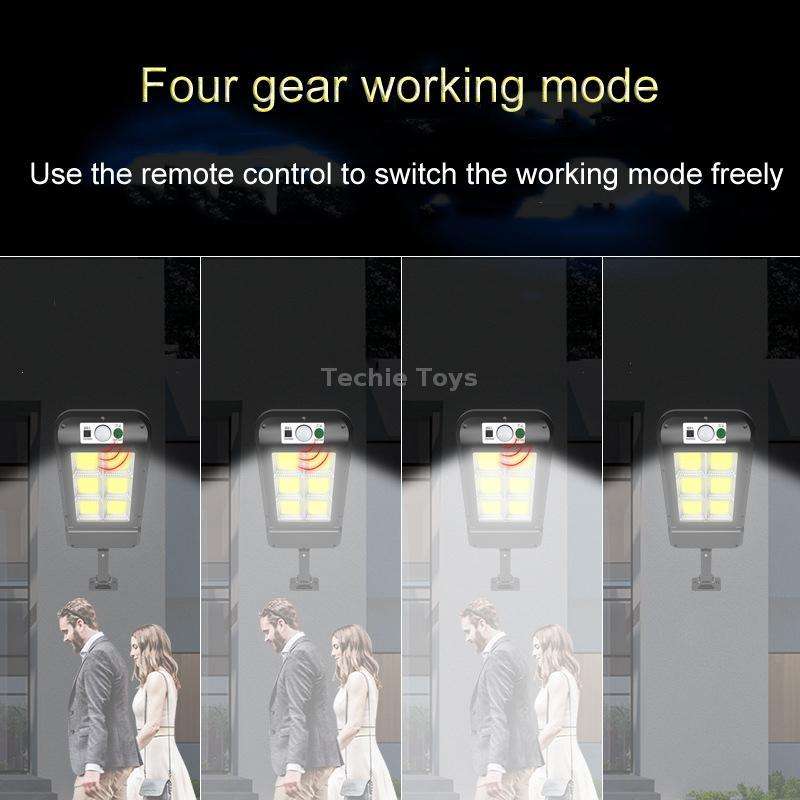 Solar Wall Light Outdoor Waterproof Human Body Induction Garden Lighting Household Street Light 4 x