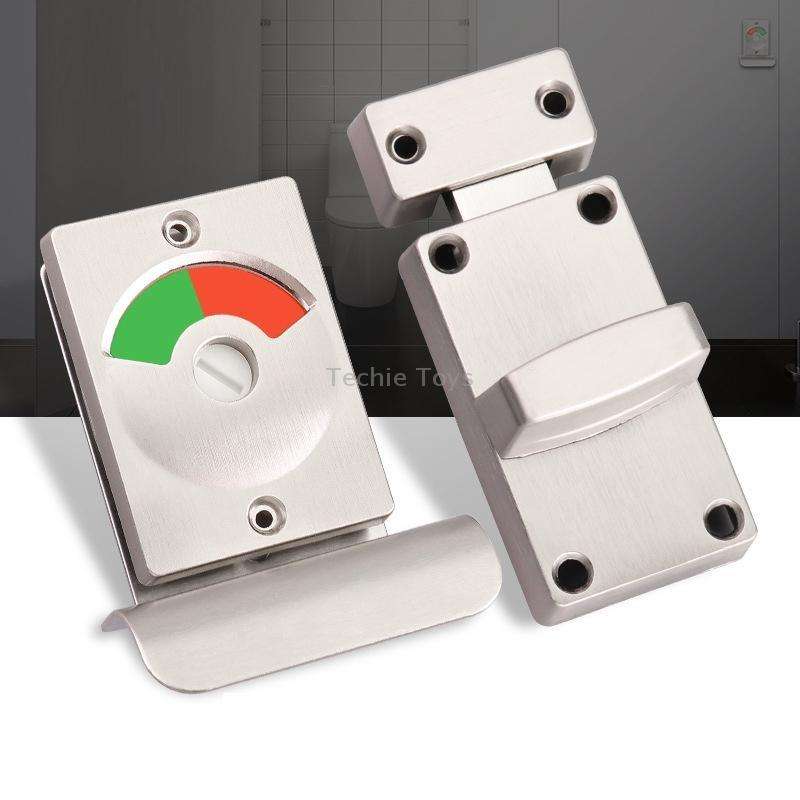 Toilet Red & Green Display Door Lock Public Toilet Stainless Steel Bolt Lock Indicating lock With Ha