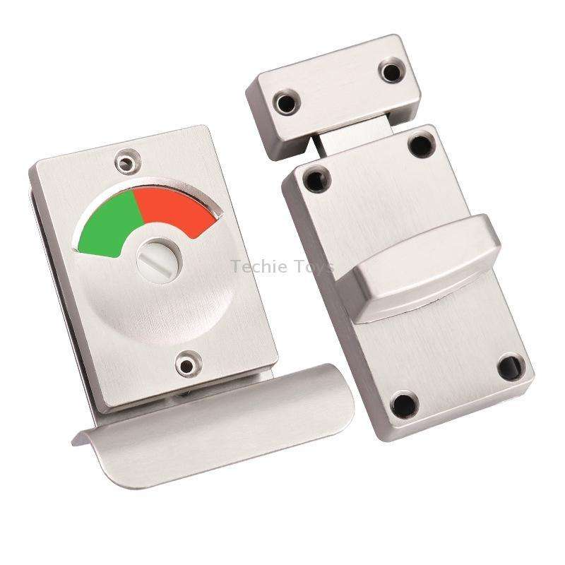 Toilet Red & Green Display Door Lock Public Toilet Stainless Steel Bolt Lock Indicating lock With Ha