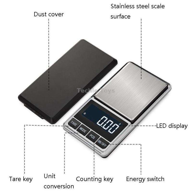 Kitchen Stainless Steel Mini Portable Scale High Precision Jewelry Scale Electronic Scale, Specifica