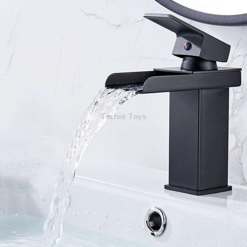 Bathroom Wide Mouth Faucet Square Sink Single Hole Basin Faucet, Specification: HT-81566 Wide-mouth