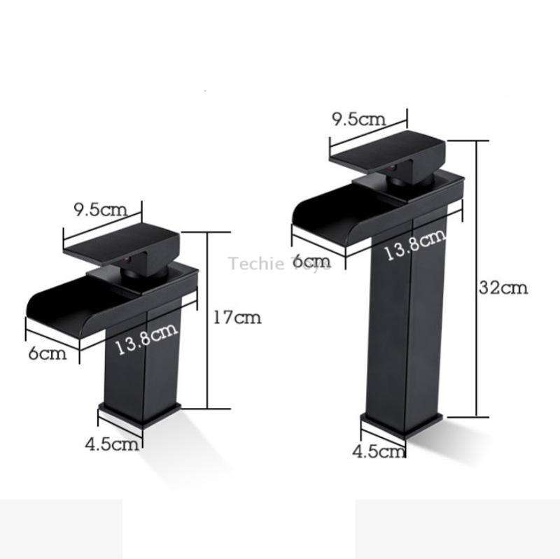 Bathroom Wide Mouth Faucet Square Sink Single Hole Basin Faucet, Specification: HT-81566 Wide-mouth