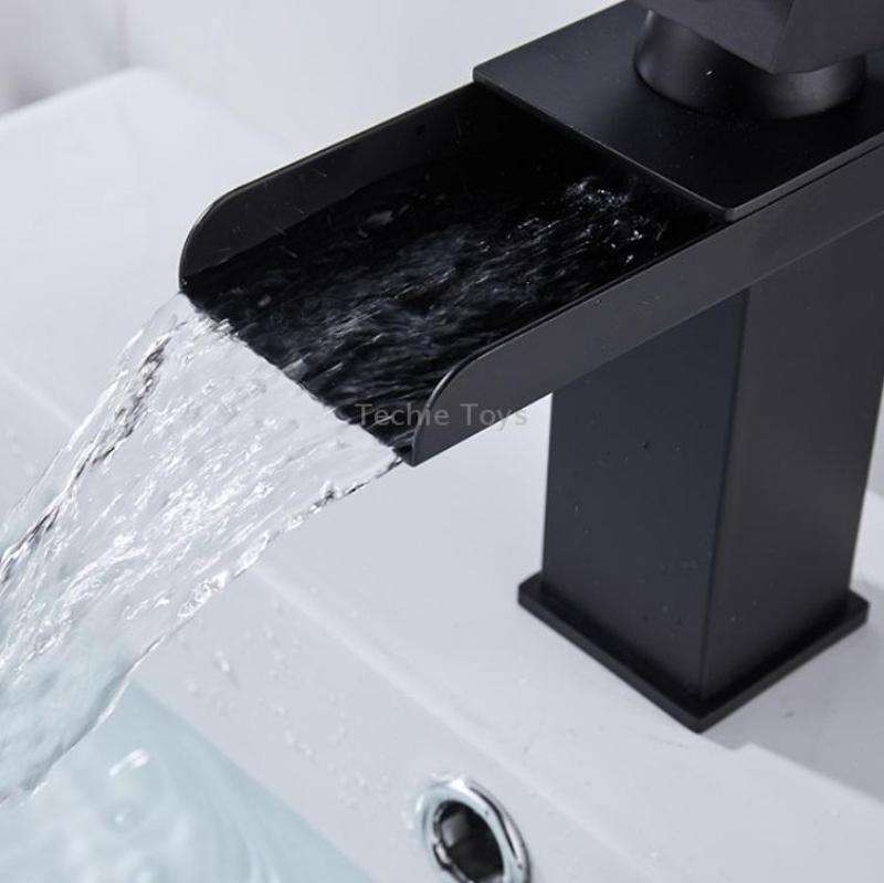 Bathroom Wide Mouth Faucet Square Sink Single Hole Basin Faucet, Specification: HT-81566 Wide-mouth