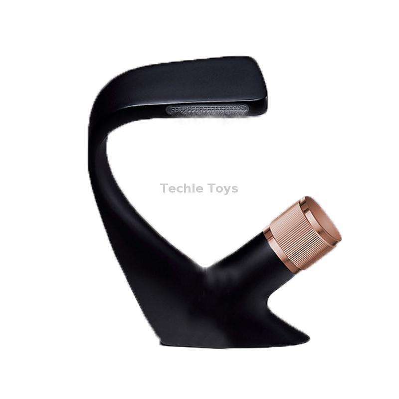 Basin Waterfall Type Hot & Cold Water All-Copper Faucet Bathroom Sanitary Ware (Black Gold)