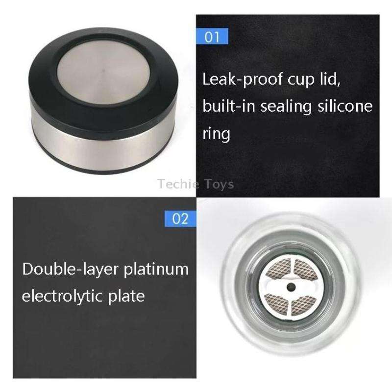 Portable Health Hydrogen-Rich Water Cup High-Concentration Negative Ion Electrolysis Generator, Capa