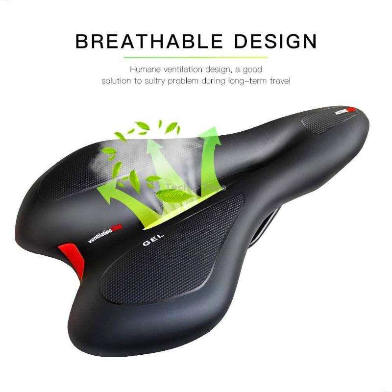 Silicone Bicycle Seat GEL Mountain Bike Saddle Bicycle Seat Saddle(Black Blue)