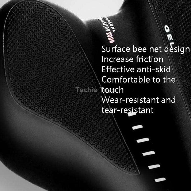 Silicone Bicycle Seat GEL Mountain Bike Saddle Bicycle Seat Saddle(Black Blue)