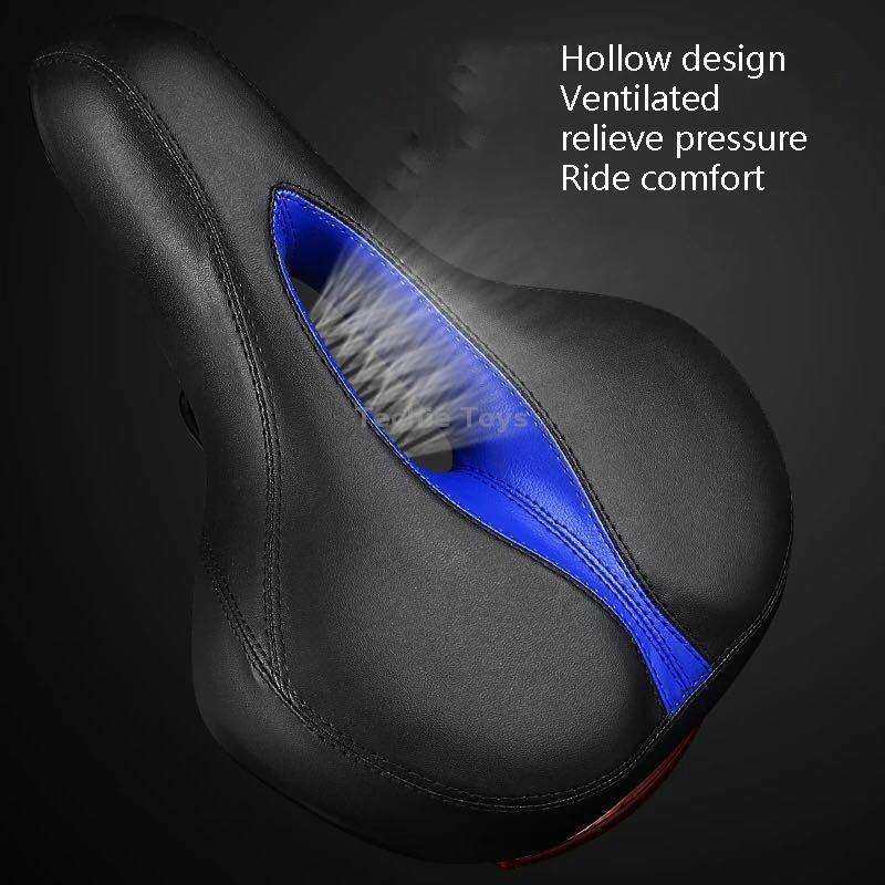 Bicycle Cushion With Lamp Bicycle Saddle Mountain Bike Saddle(Black)