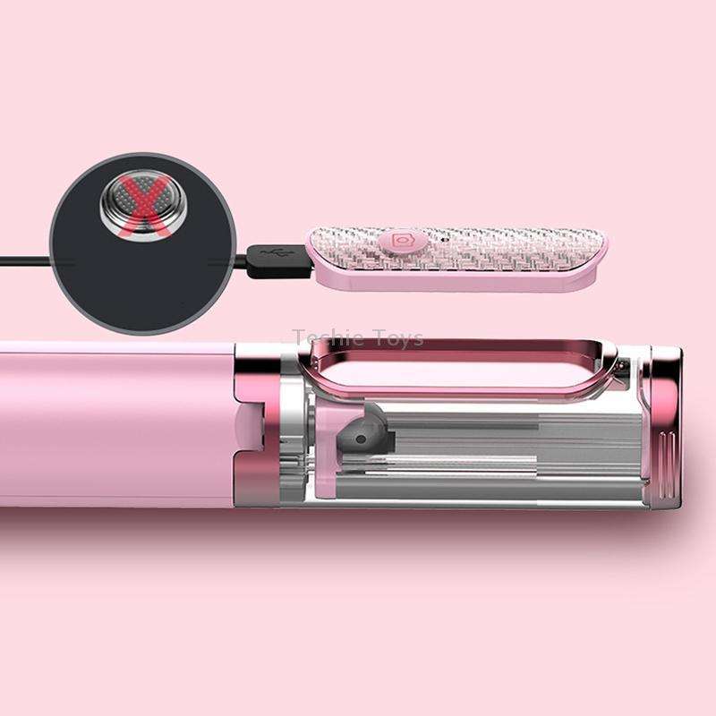 Y202 Bluetooth Selfie Stick With Floor Tripod Stand Mobile Phone Selfie Camera(Pink)