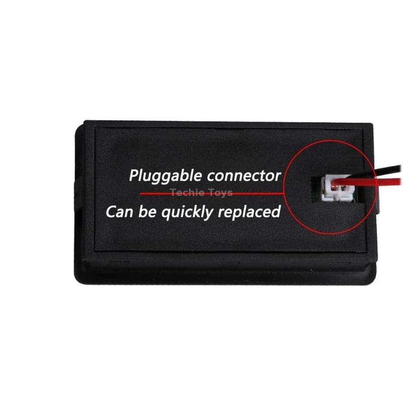 SUPNOVA DC 8-100V Battery Capacity Indicator Voltmeter Voltage Gauge,Style: Blue +Alarm + Temperatur